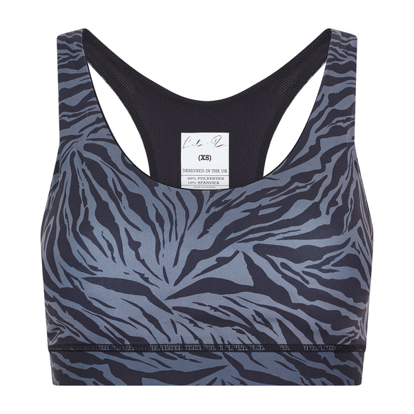 Sports bra - Grey Tiger print