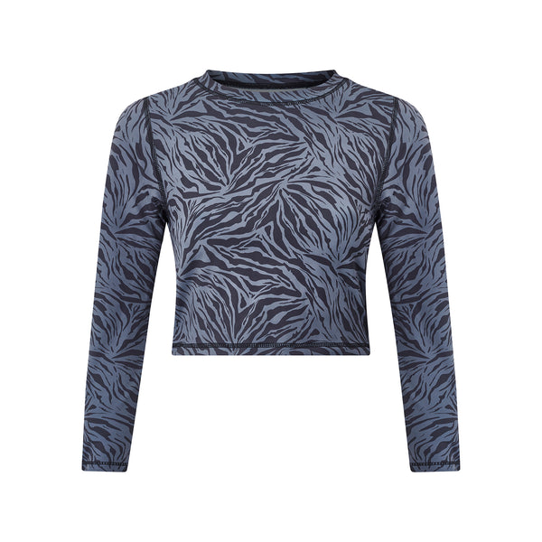 Long sleeve top - Grey Tiger print