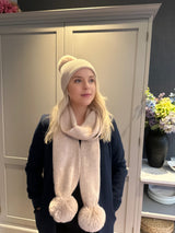 Cashmere Scarf - Pale pink / neutral