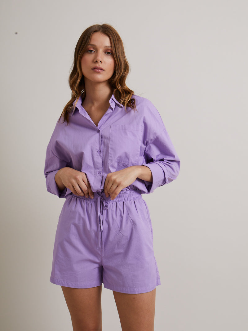 Lucy cotton shirt - Lilac