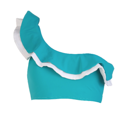 Felicity Frill Top Turquoise